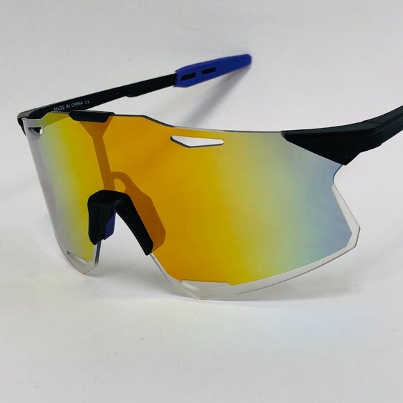 Sports Men Sunglasses Multi Mirror Lens Large Frame Fashion Style Reflective New - Picture 1 of 3